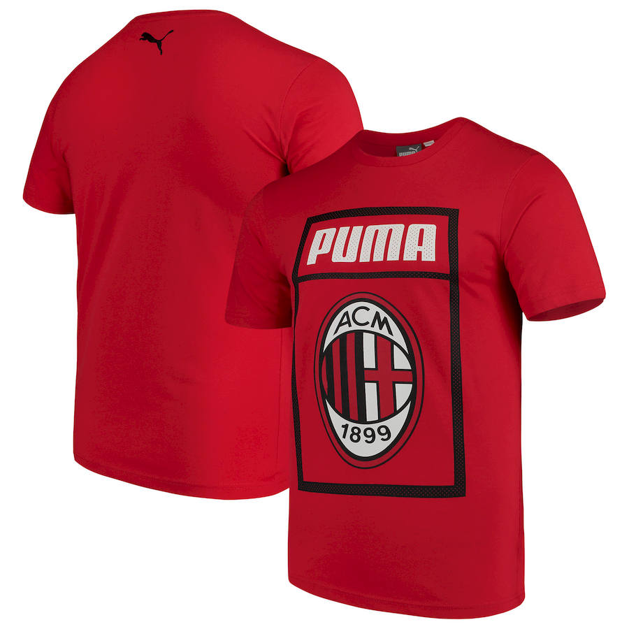 AC Milan Puma Fan Cotton T-Shirt Red